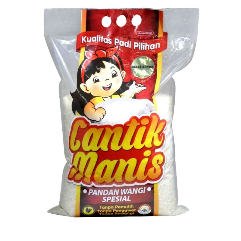 

Beras Cantik Manis Pandan Wangi Cianjur Premium 5 kg