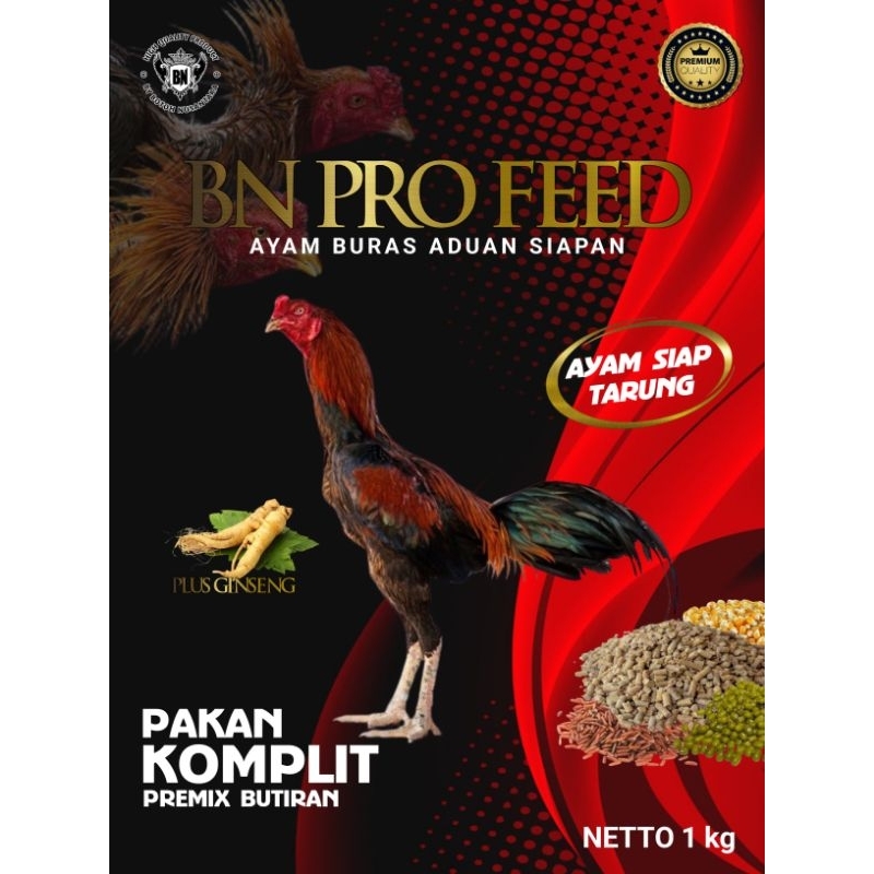 Bn Pro Feed Pakan Ayam Aduan Komplit 1000gram.
