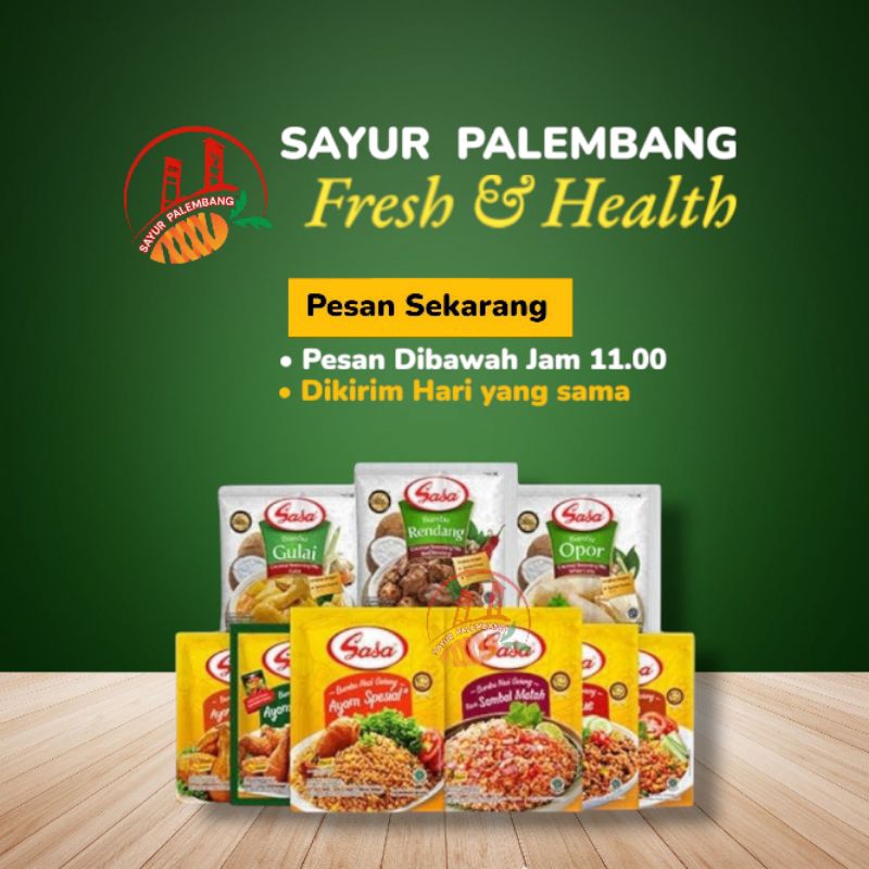 

Bumbu Instan Sasa All Varian - Sayur Palembang