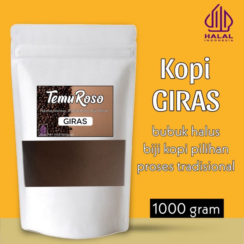 

BUBUK KOPI GIRAS ASLI 1 KG || TEMU ROSO KOPI ,GIRAS JAWA