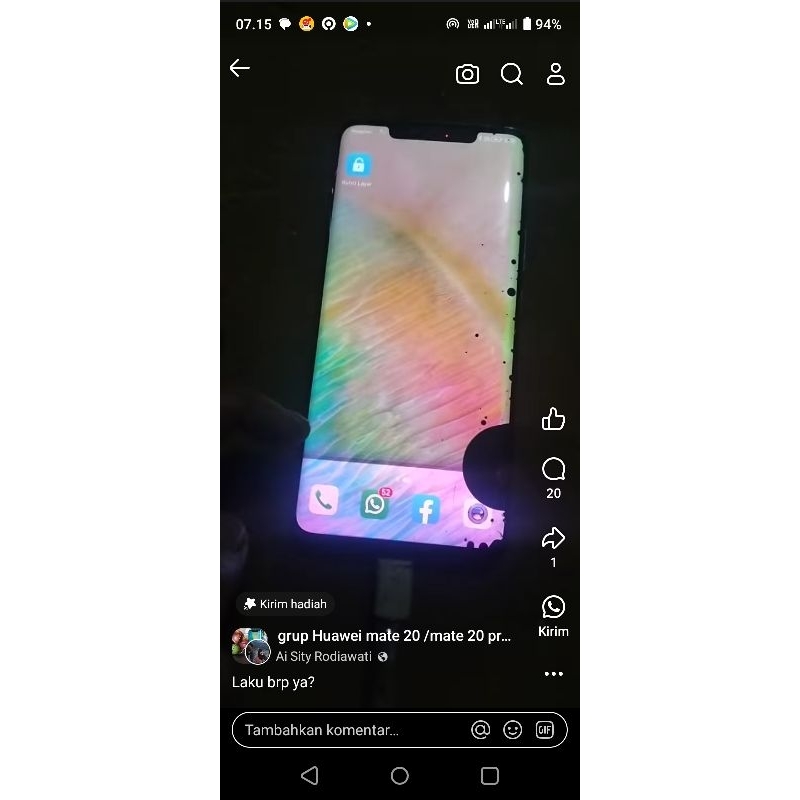 Huawei mate 20 pro Minus LCD