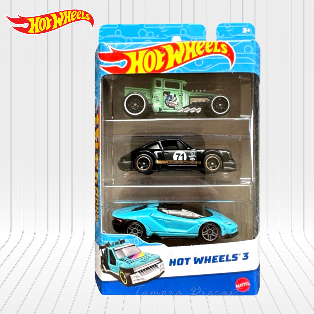 Hot Wheels Gift Pack - Bone Shaker - Porsche 911 - Lamborghini