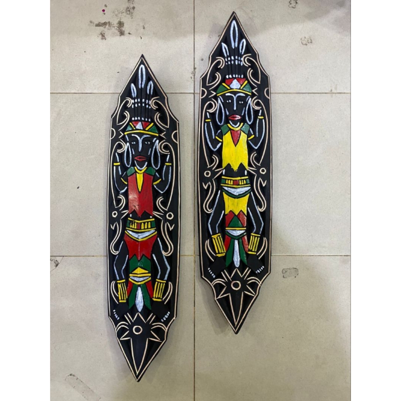 PERISAI MOTIF UKIR DAYAK - TALAWANG MOTIF DAYAK - PERISAI DAYAK MOTIF UKIT