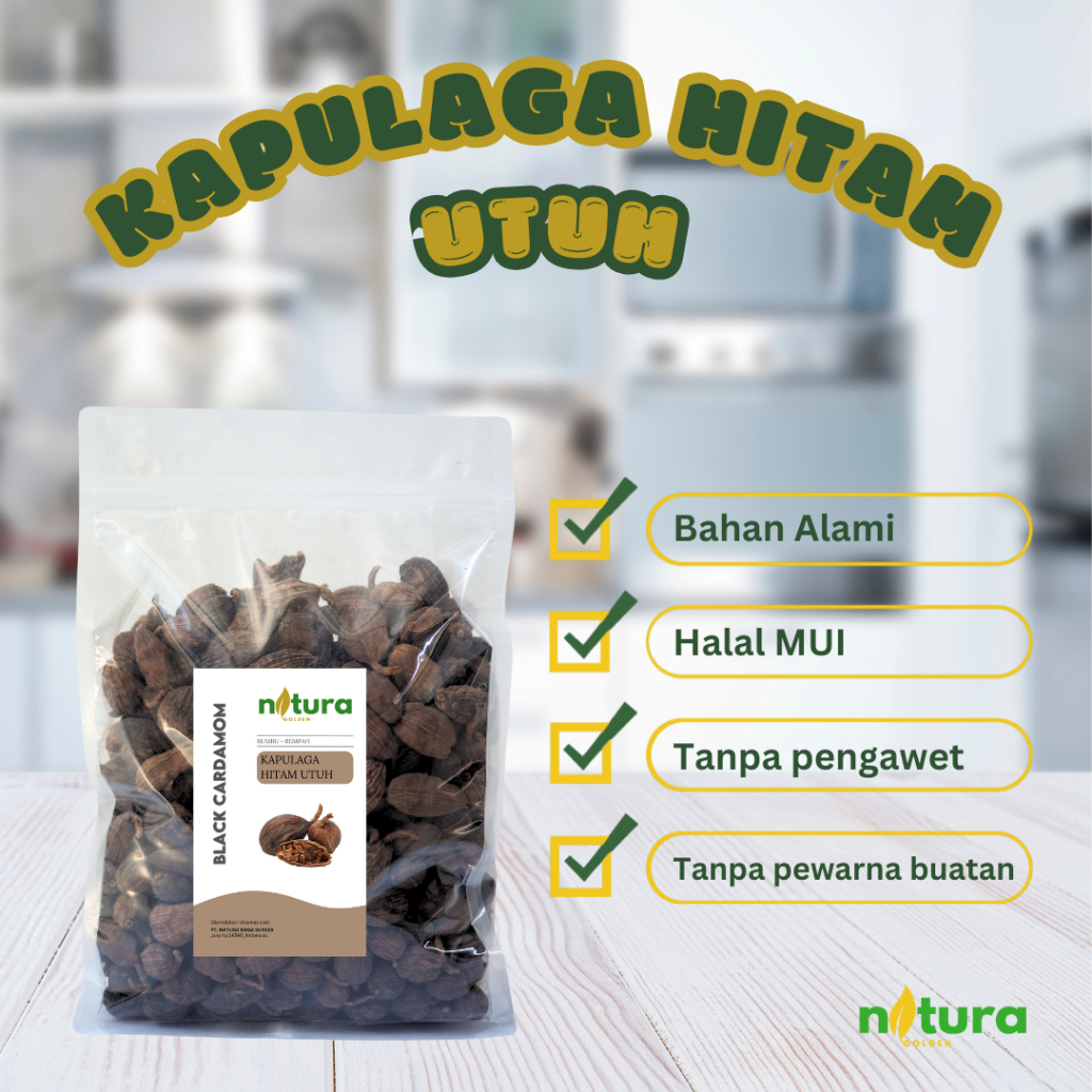 

Natura Golden Kapulaga Hitam Utuh