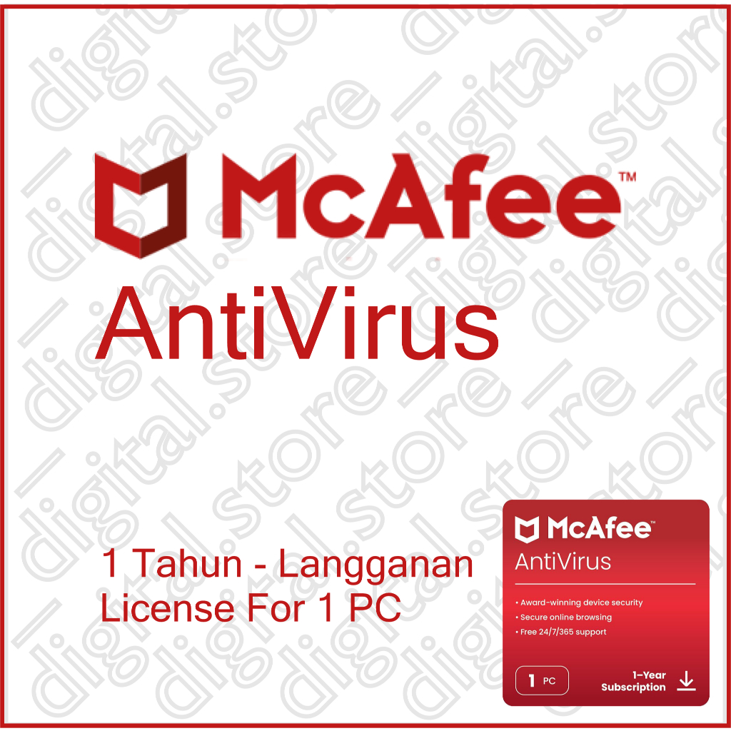 Mcafee Antivirus - 1 Tahun