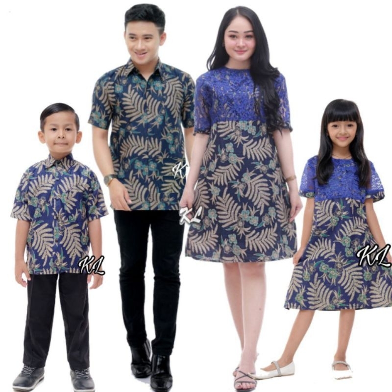 Couple Dress kondangan Brokat Brokat Batik Baju Pasangan Keluarga Seragam