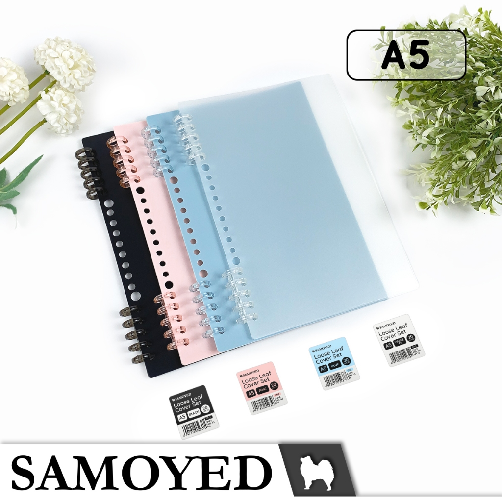 

Sampul / DIY Loose Leaf / Notebook Cover / Binder / Binding Rings Set A5 Samoyed CNPS-EN2-A5