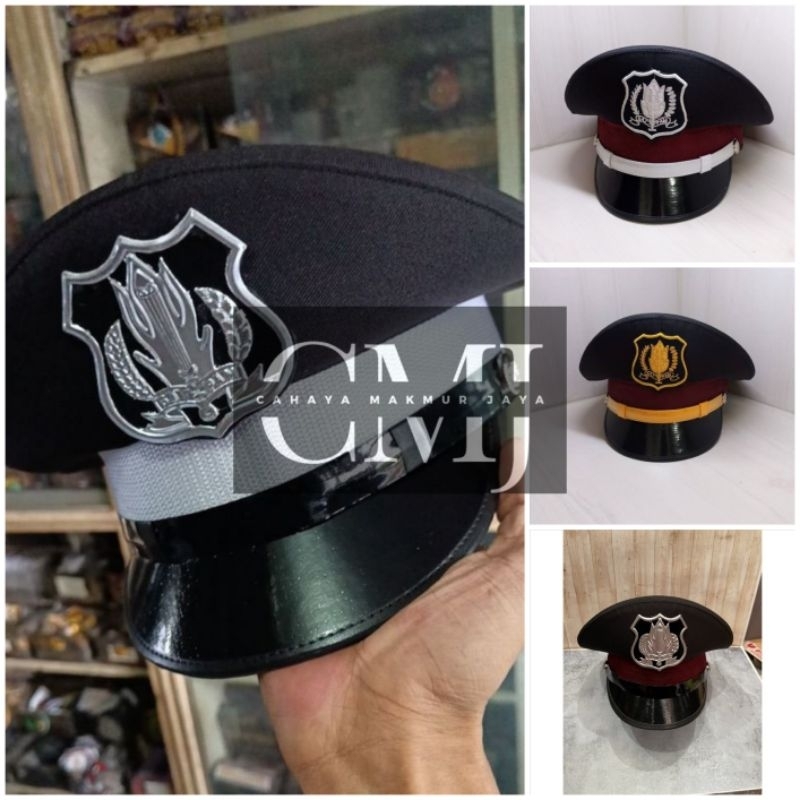 Topi pet satpam cowo - topi pet satpam