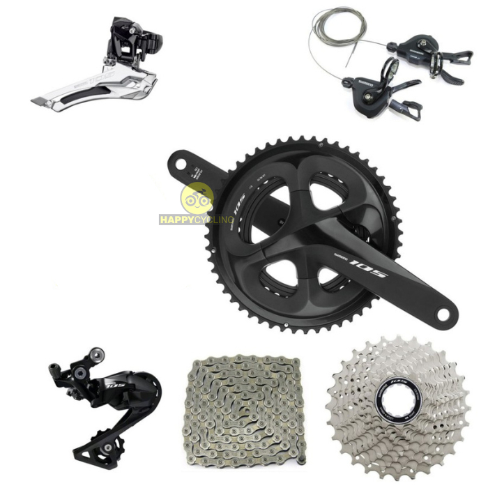 Paket Groupset Sepeda Lipat Shimano 105 R7100 dan SL-RS700 Flat Bar Happy Cycling