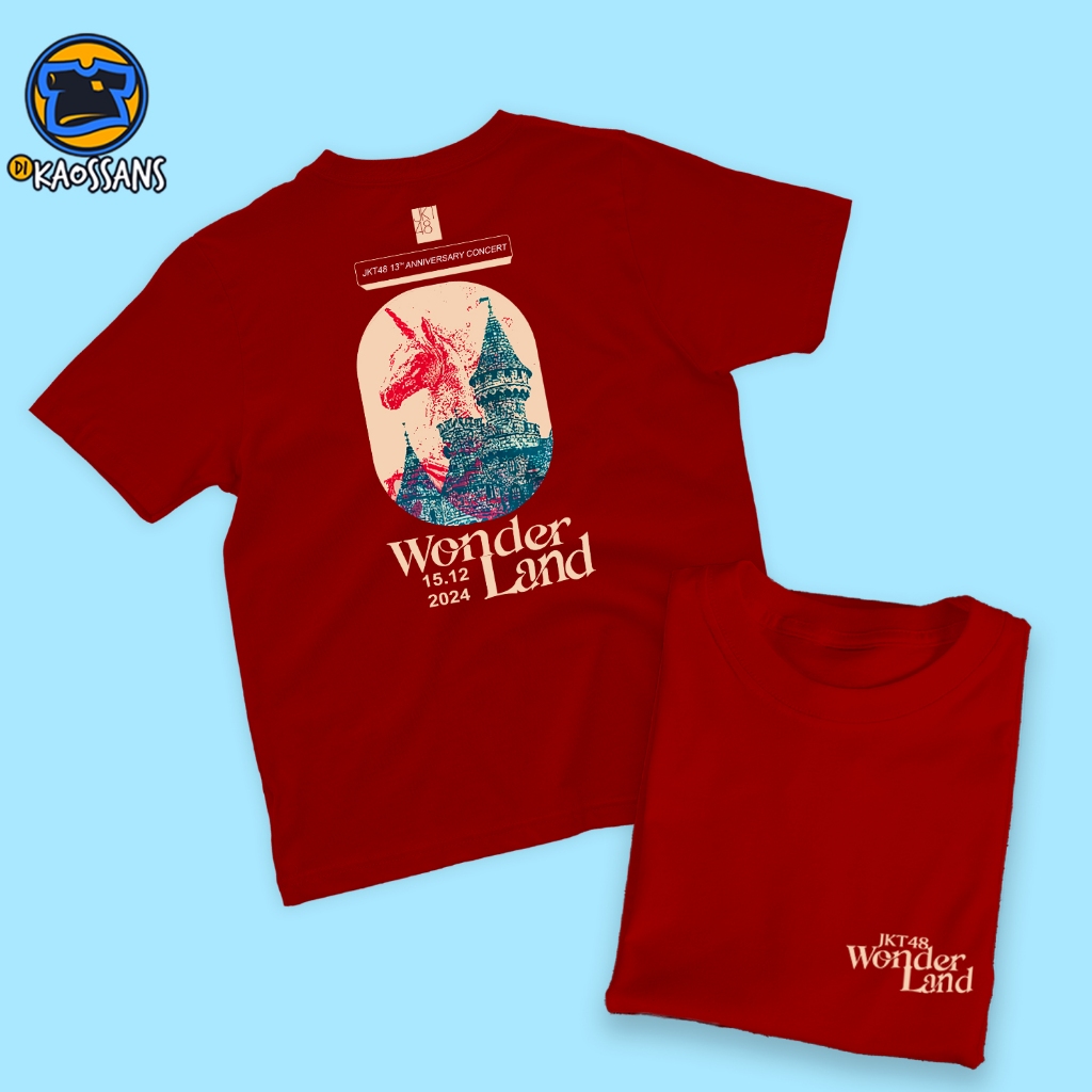 Kaos Pria JKT48 WONDERLAND CASTLE Dewasa Baju Atasan Unisex Dikaossans