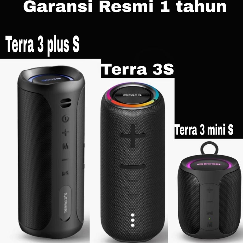 ✅ EGGEL TERRA 3 PLUS TERRA 3 S TERRA 3 MINI S premium Portable speaker Bluetooth Garansi resmi 1 tah