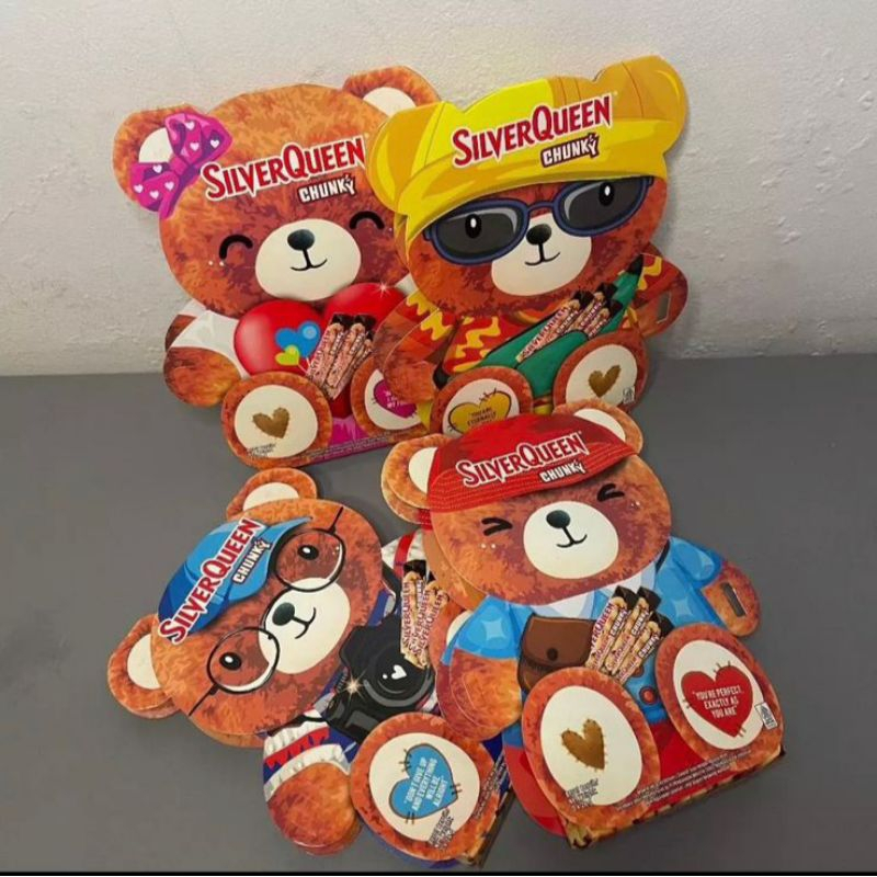 

SilverQueen Edisi Valentine Teddy Bear Isi 3 Mini Chunky Bar