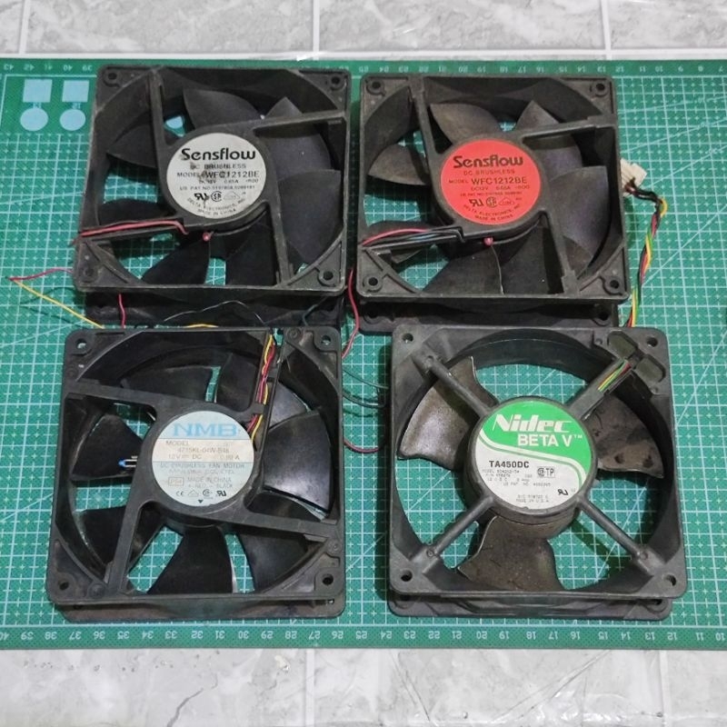 DC BRUSHLESS FAN DC BALL BEARING 12CM 12VDC MEREK ACAK