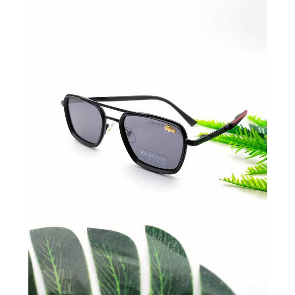 New Kacamata Lacoste 8260 Lensa Polarized Frame Black Red Best Seller