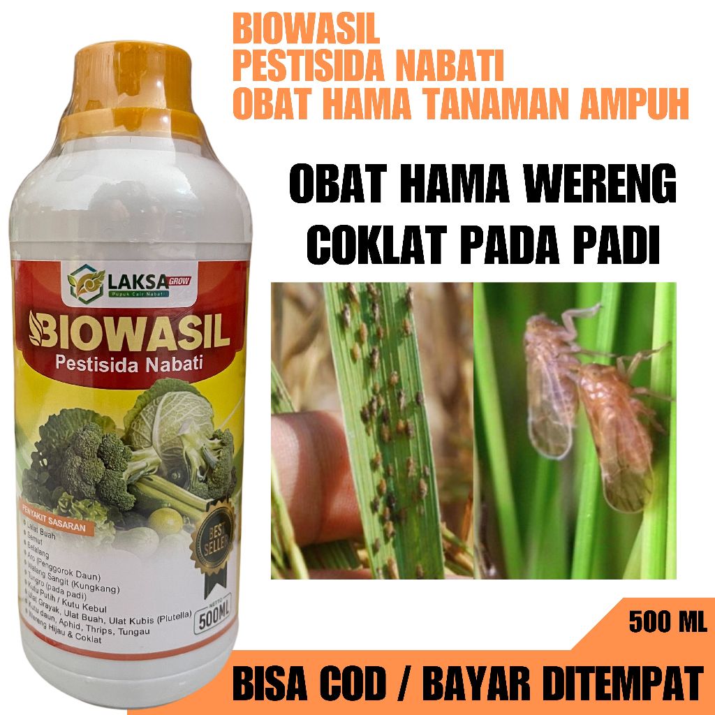 BIOWASIL 500ml Pestisida Organik Obat Hama Wereng Coklat Pada Tanaman Padi - Obat Hama Padi Wereng C