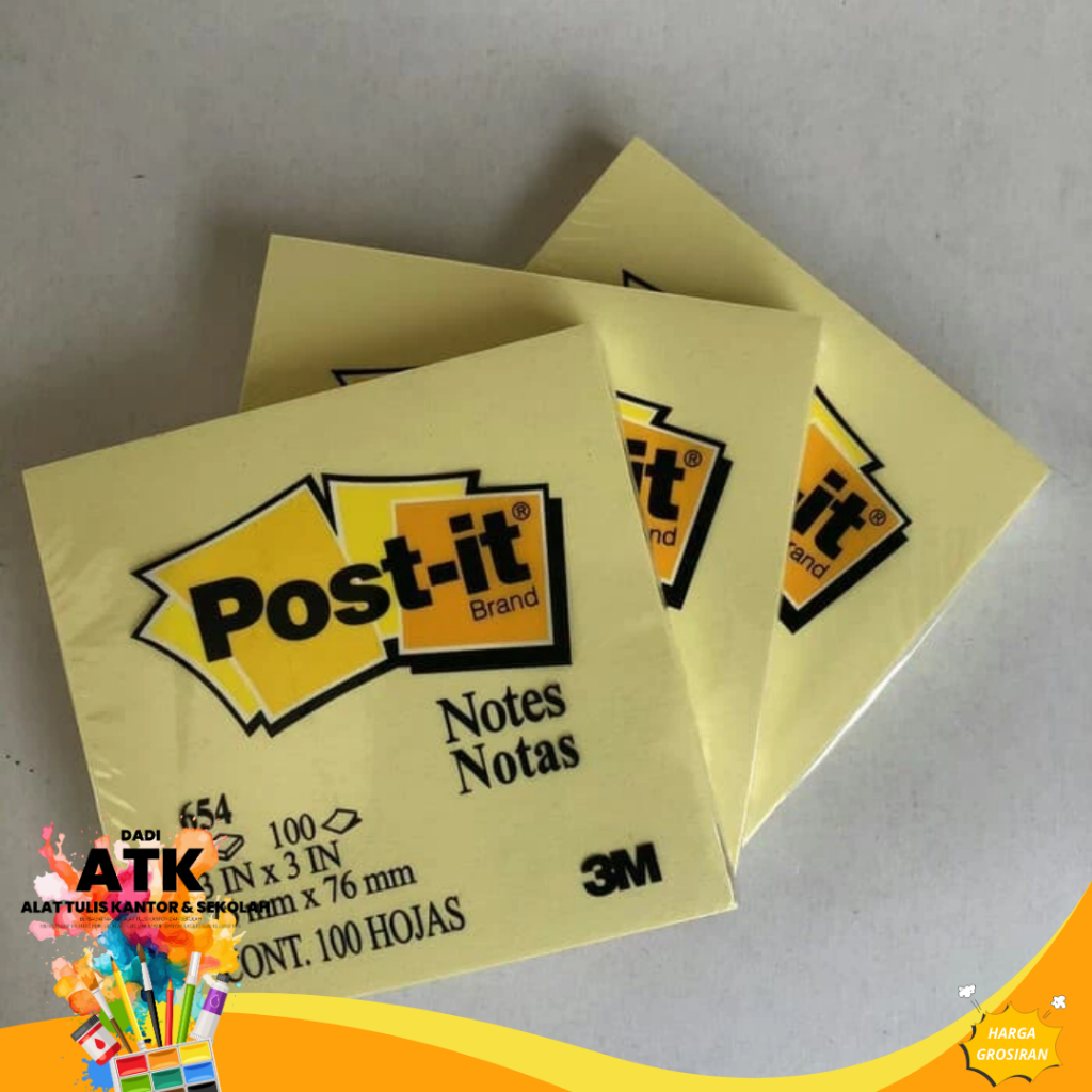 

Memo Stiky Notes Post It 654 - Jumlah 2 pad