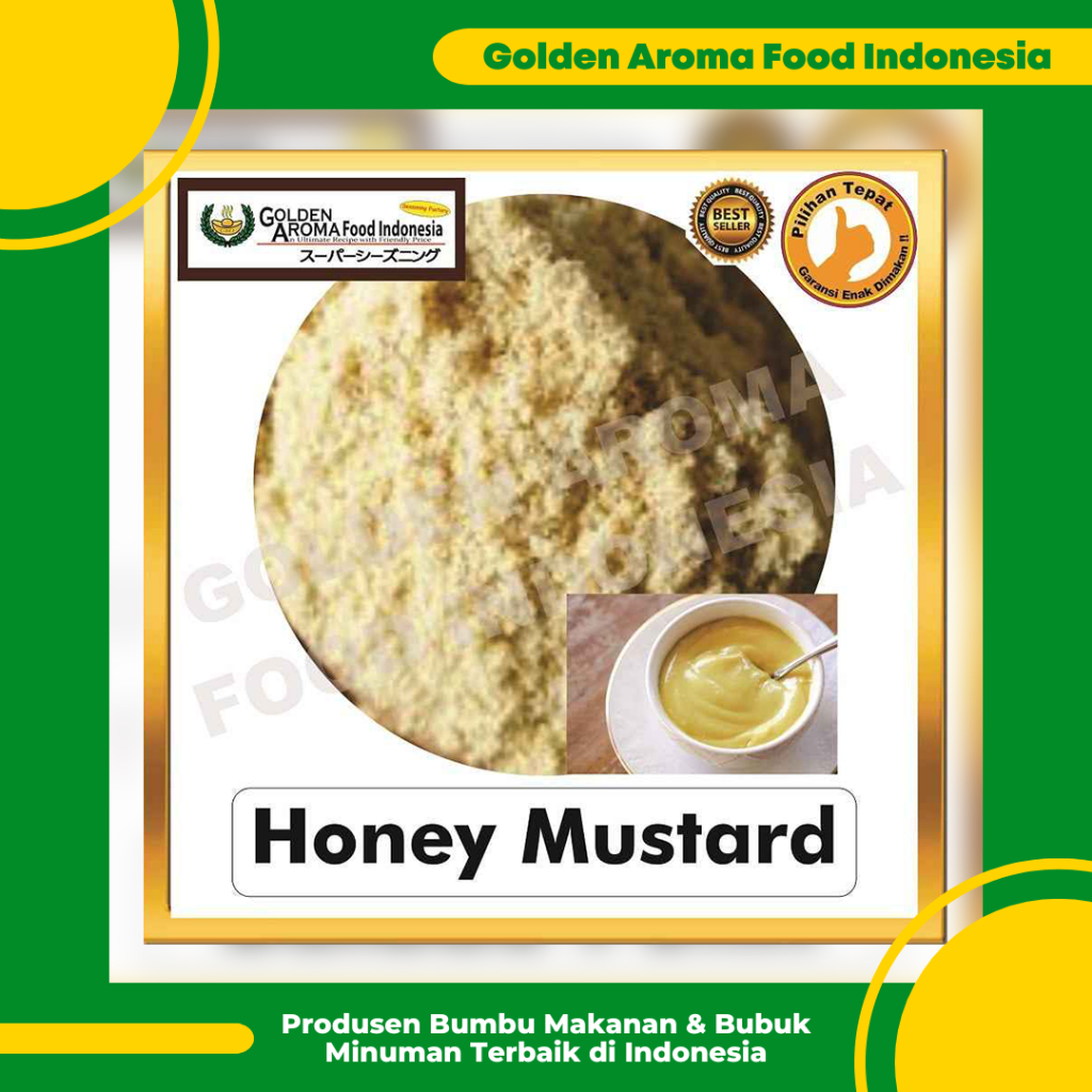 

Bumbu Tabur Honey Mustard 1Kg Bubuk Tabur Rasa Madu Mustard 1 Kg Powder Murah Enak Aman Halal GAFI