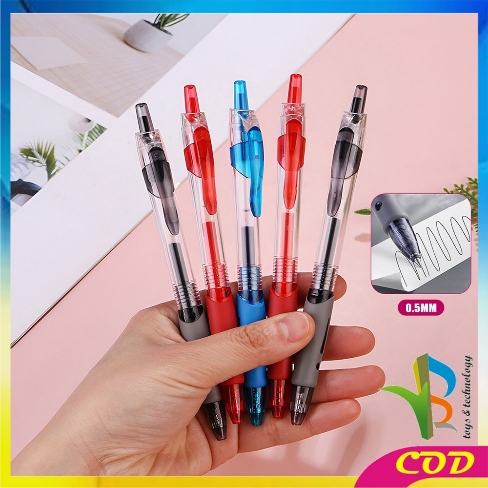 

RB-A105 Pulpen Gel Cetekan Ink 0.5mm / Pulpen Mekanik Standar Tinta Cair / Bolpoint Pen Polos Pencet Alat Tulis Kantor Sekolah