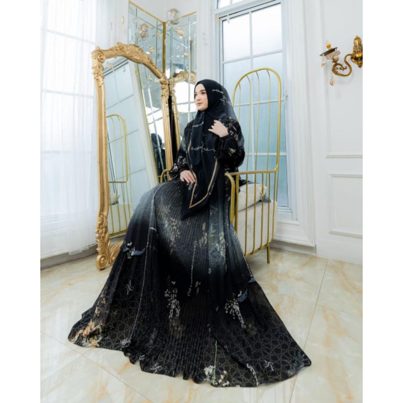 Ready Shamira Syar,i Set Gamis Syar,i Mewah Dan Elegant Busui Dan Wudhu Friendly