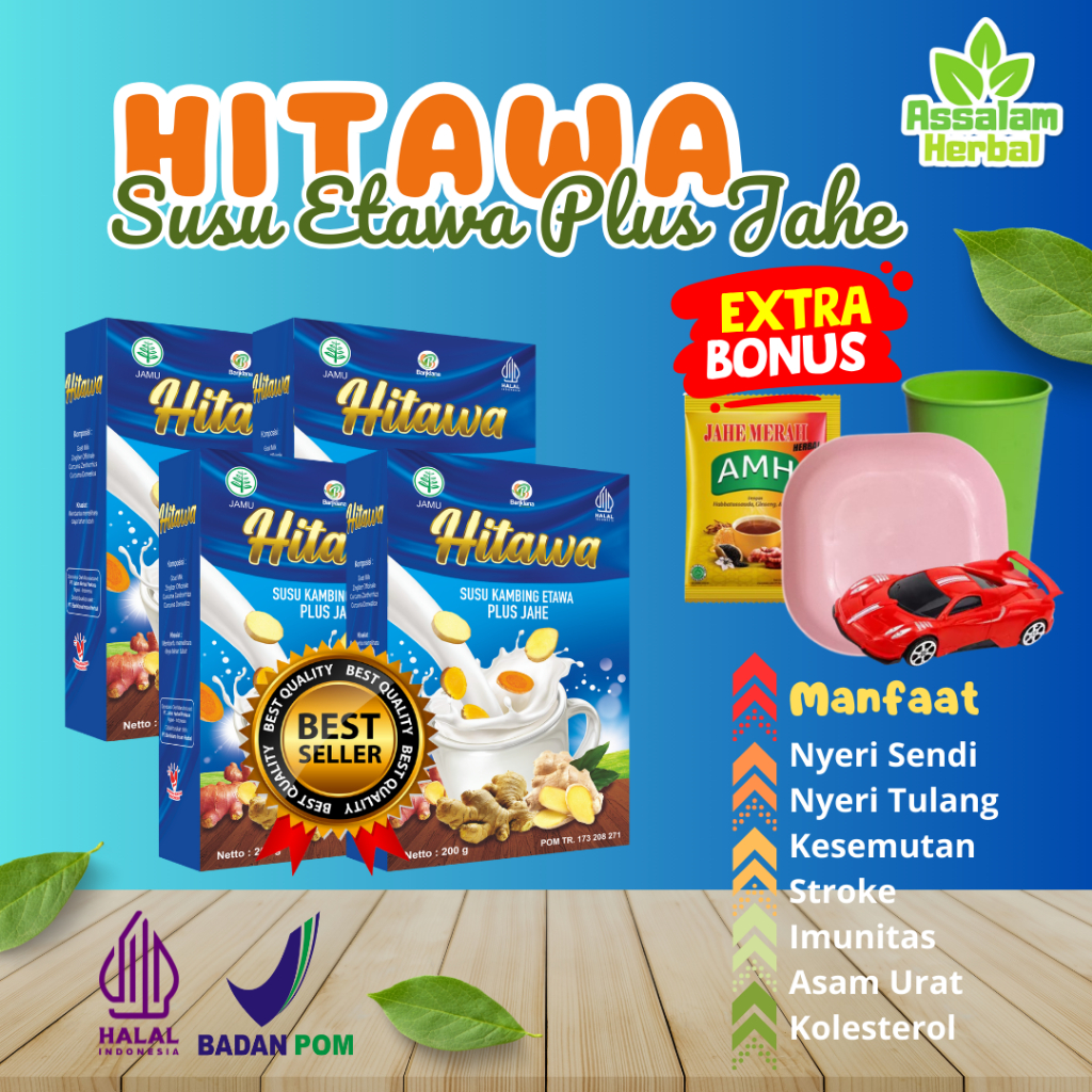 

PAKET BONUS HITAWA Susu Kambing Etawa Plus Jahe Kunyit Temulawak Meningkatkan Stamina Pria Wanita