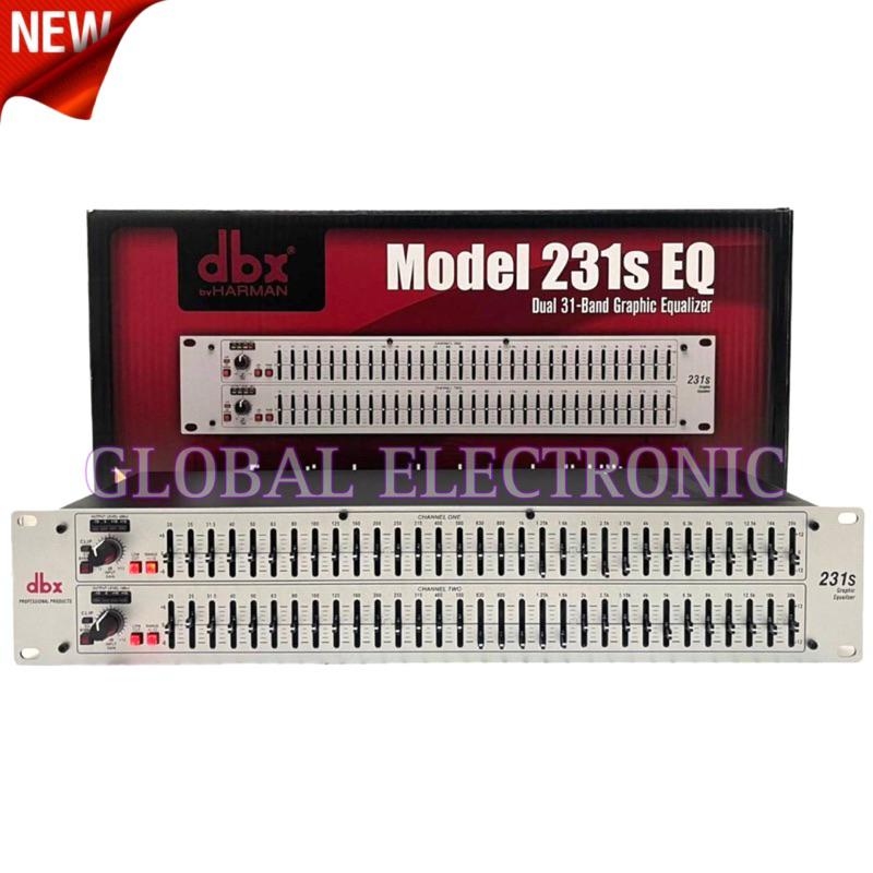 Equaliser DBX 231 S / DBX 231S EQ Silver 2 x 31 Channel Equaliser