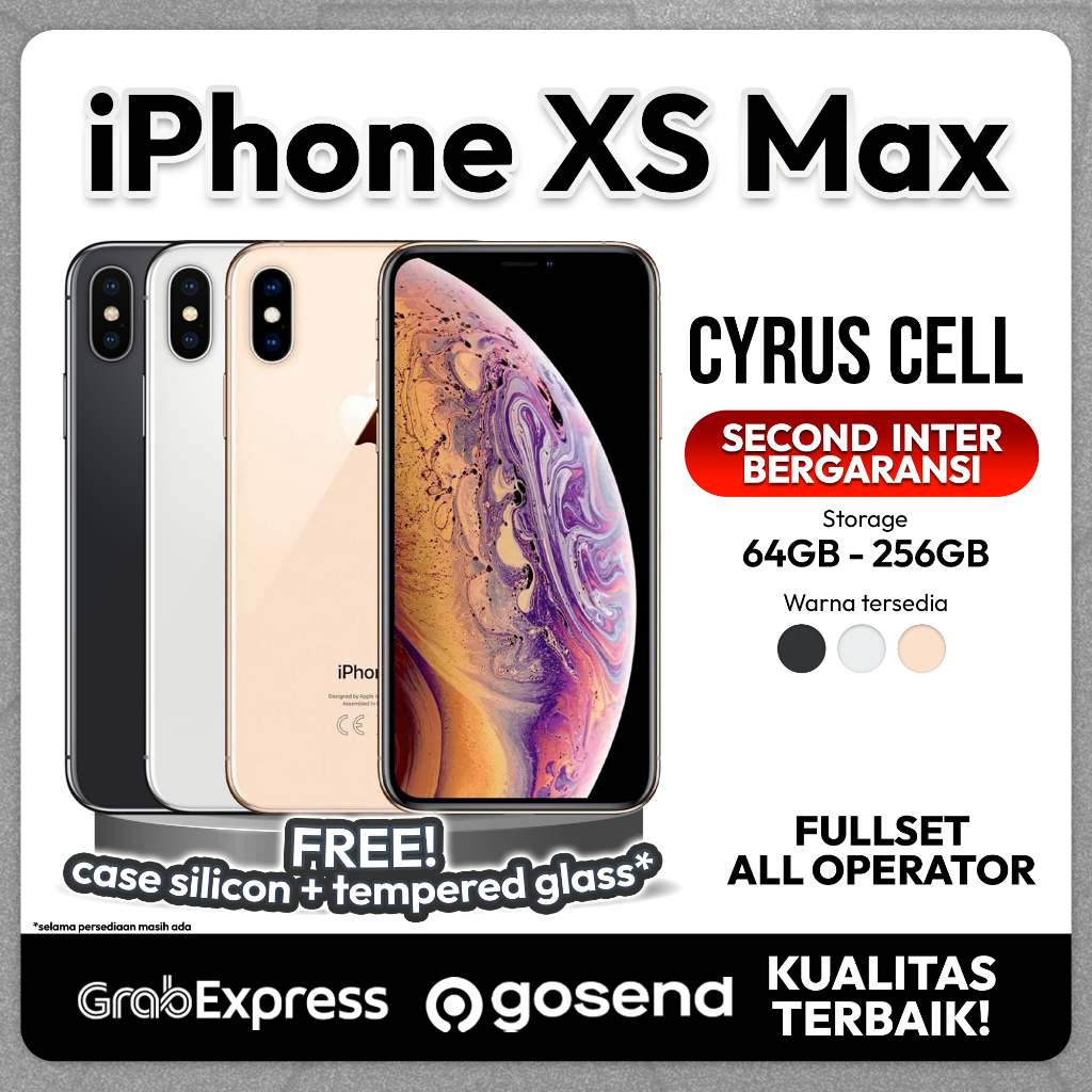 IPHONE XS MAX SECOND IBOX INTER 100% |FULLSET MULUS Cyrus Cell cyruscellbec