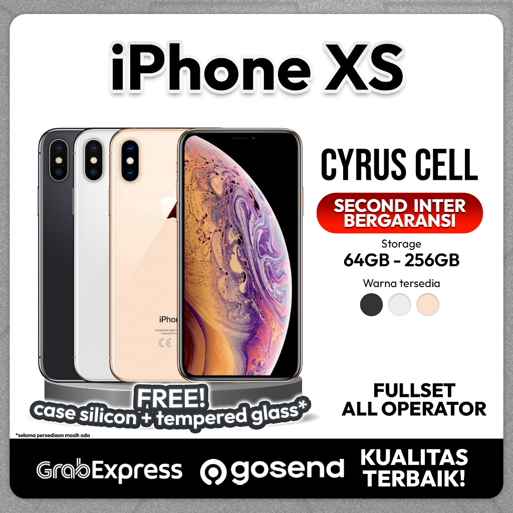 [SECOND] IPHONE XS 64GB 256GB SECOND IBOX INTER 100% | FULLSET LIKE NEW