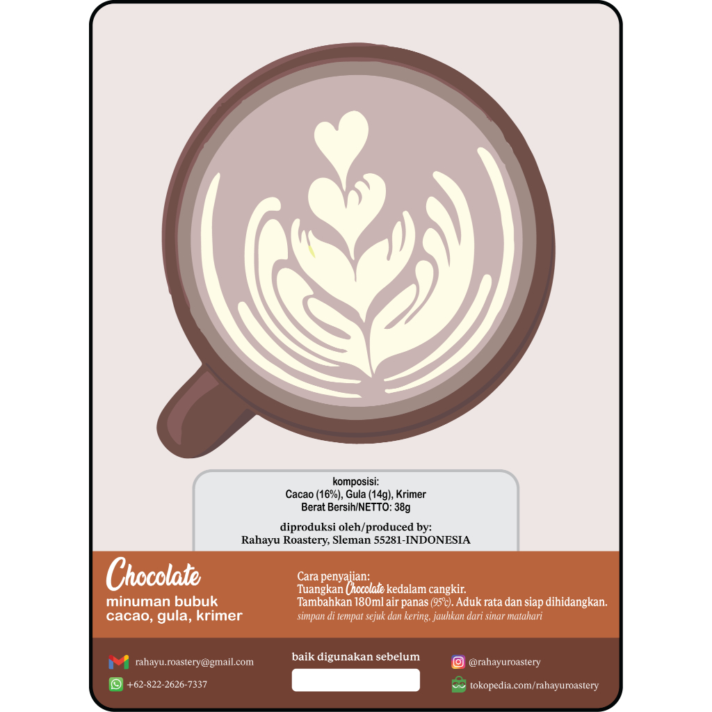 

Rahayu Chocolate Drink Bubuk Minuman Cokelat Instan Sachet