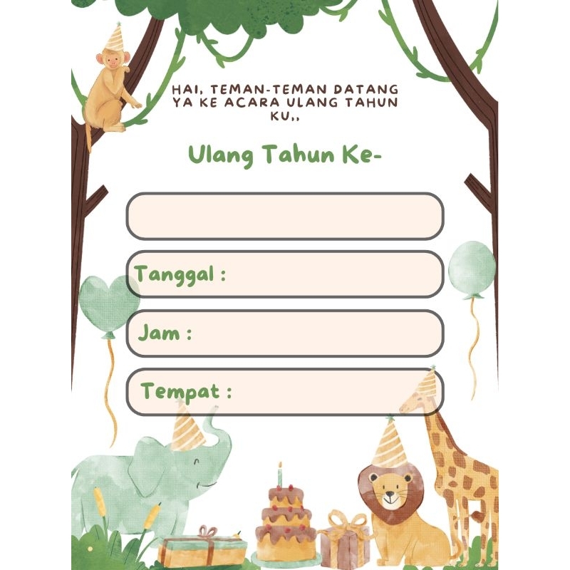 

Kartu Undangan Ulang Tahun