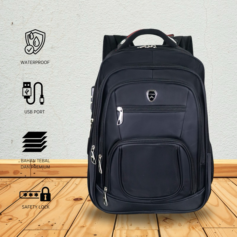 TERBARU - Polo Milano Tas Polo Original 100% Backpack Polo Tas Rangsel Pria Wanita Tas Sekolah Anak 