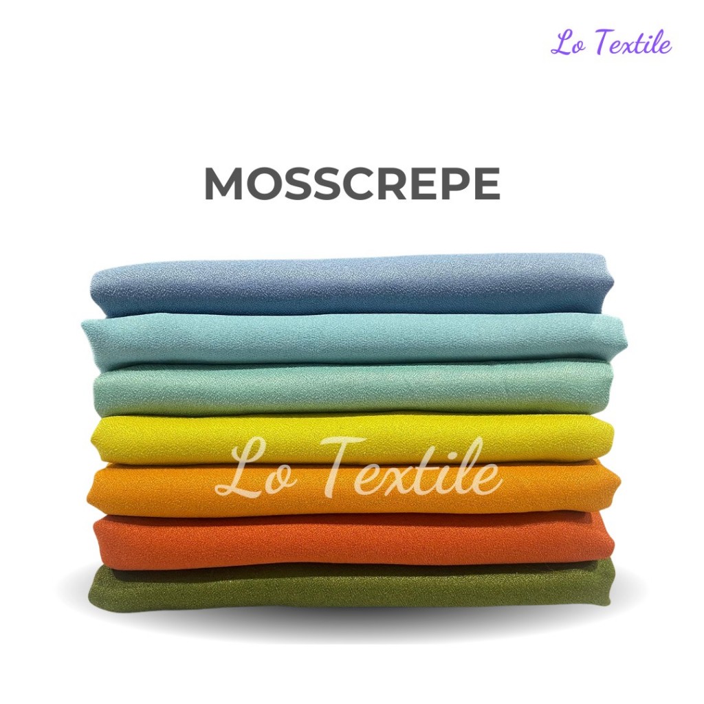 Kain Moscrepe Mosscrepe Premium 1 Meter - Bahan Gamis Murah Kerudung Hijab