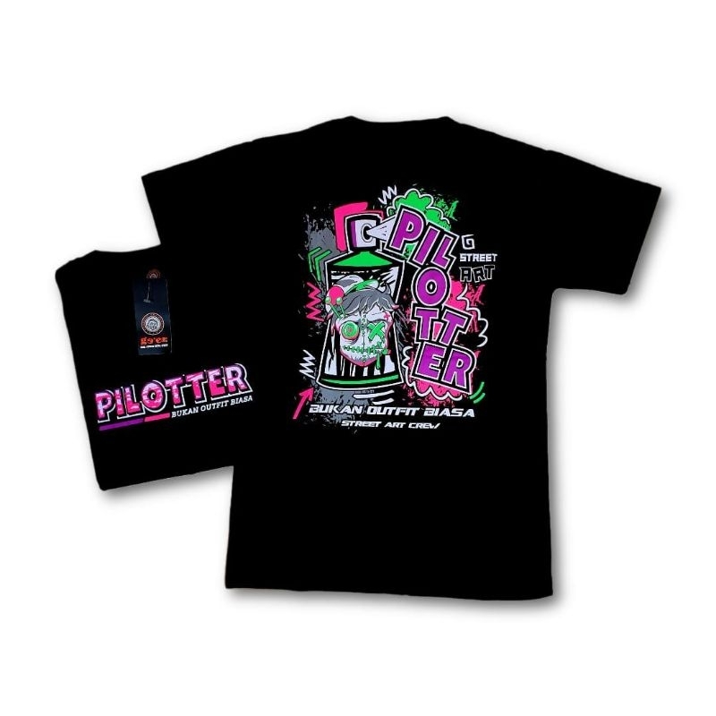 kaos atasan anak PILOTTER motif ZOMBIE usia 5-11 tahun