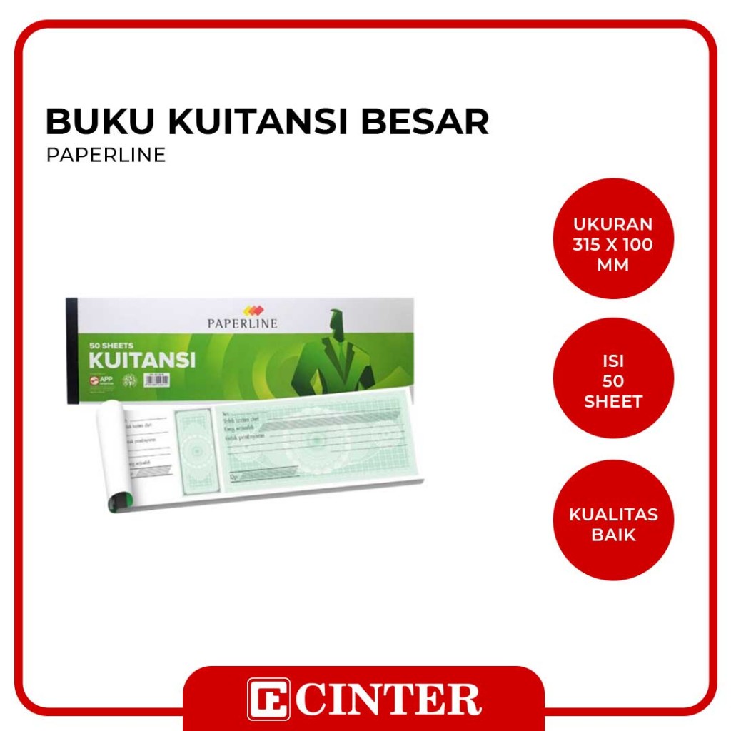 

PAPERLINE - BUKU KWITANSI / BUKU BUKTI PEMBAYARAN 50 BESAR (K37020101)