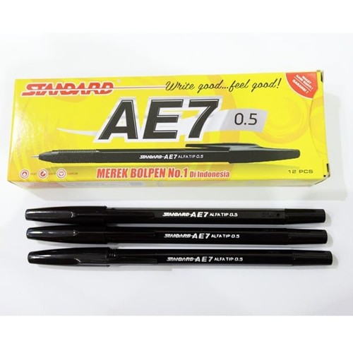 

Pen Ballpoint Standard AE7 Hitam 1 Lusin