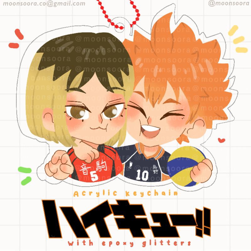 @KURAA.STUDIO - HAIKYUU Kenma Shoyo Acrylic Keychain Kenma Kozume Hinata Shoyo