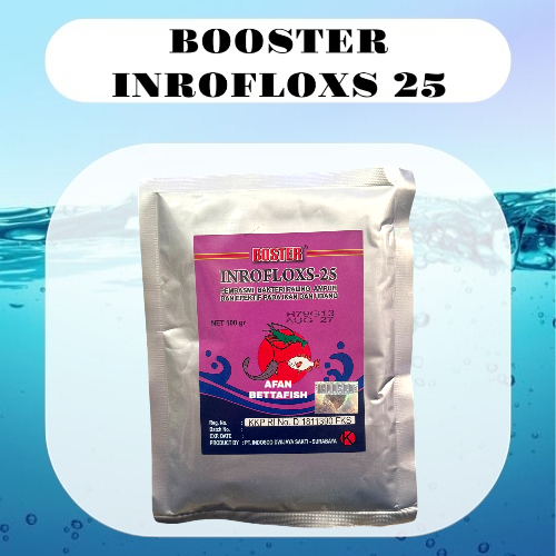 Boster inrofloxs 25 serbuk 100gr pembasmi bakteri dan antibiotik paling efektif untuk ikan dan udang