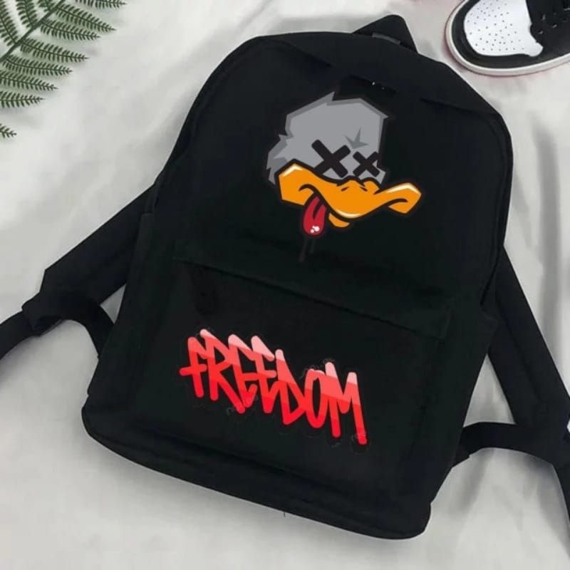 Tas Ransel sekolah Hitam Freedom pria wanita sd smp sma