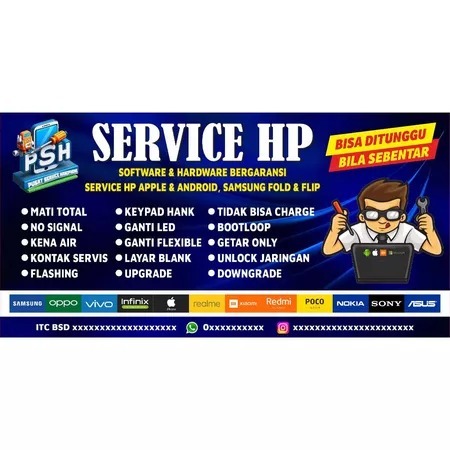 BANNER FLEXY SERVIS HP MODEL 1