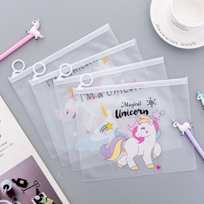 

Pouch Zipper Multifungsi Kotak Pensil Zipper Unicorn Cosmetic Bag Multifungtion ZP02