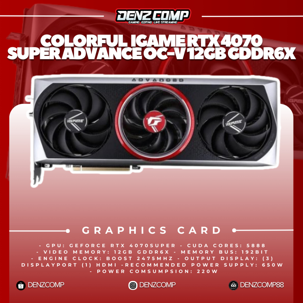 COLORFUL iGame GeForce RTX 4070 Super Advance OC-V 12GB GDDR6X / RTX4070 Super