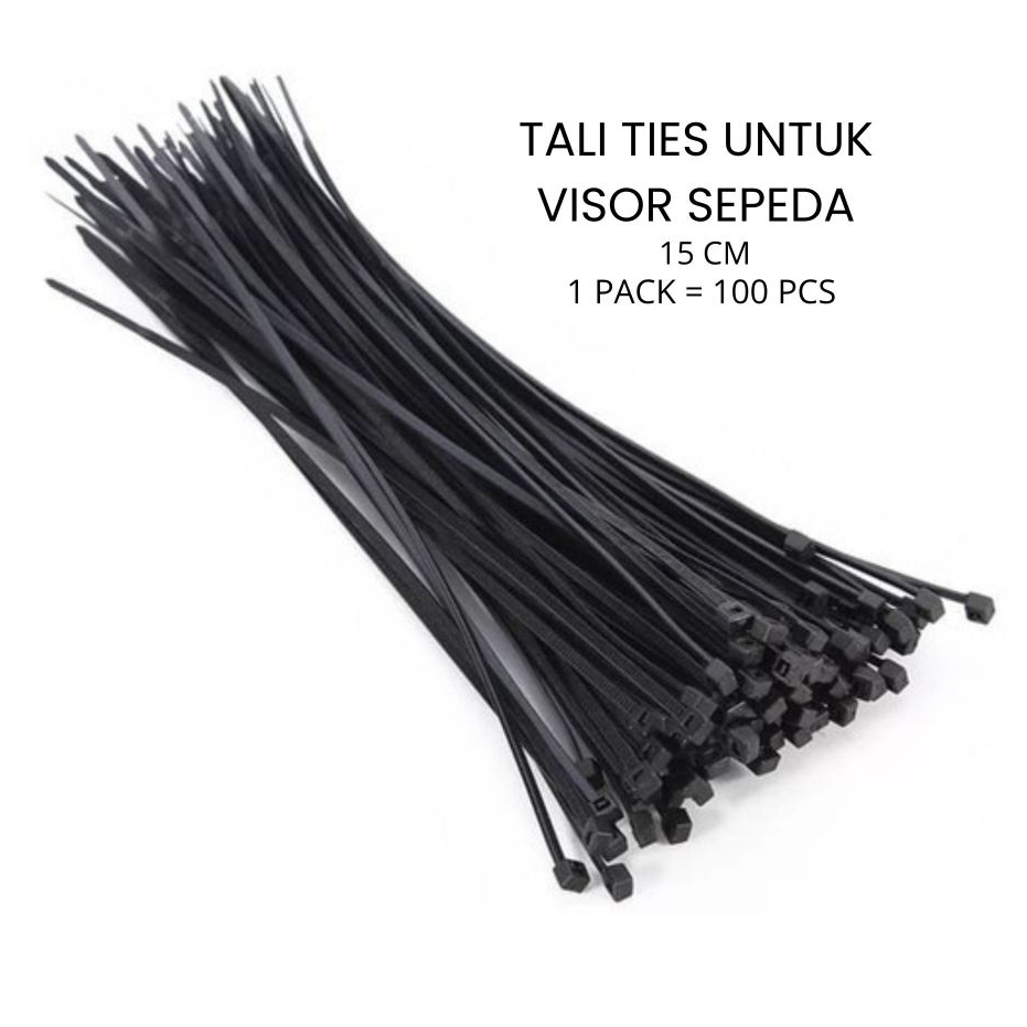 

TALI TIES KABEL TIS TALI KRET UNTUK VISOR SEPEDA 3.6 X 150 MM 15 CM ISI 100PCS