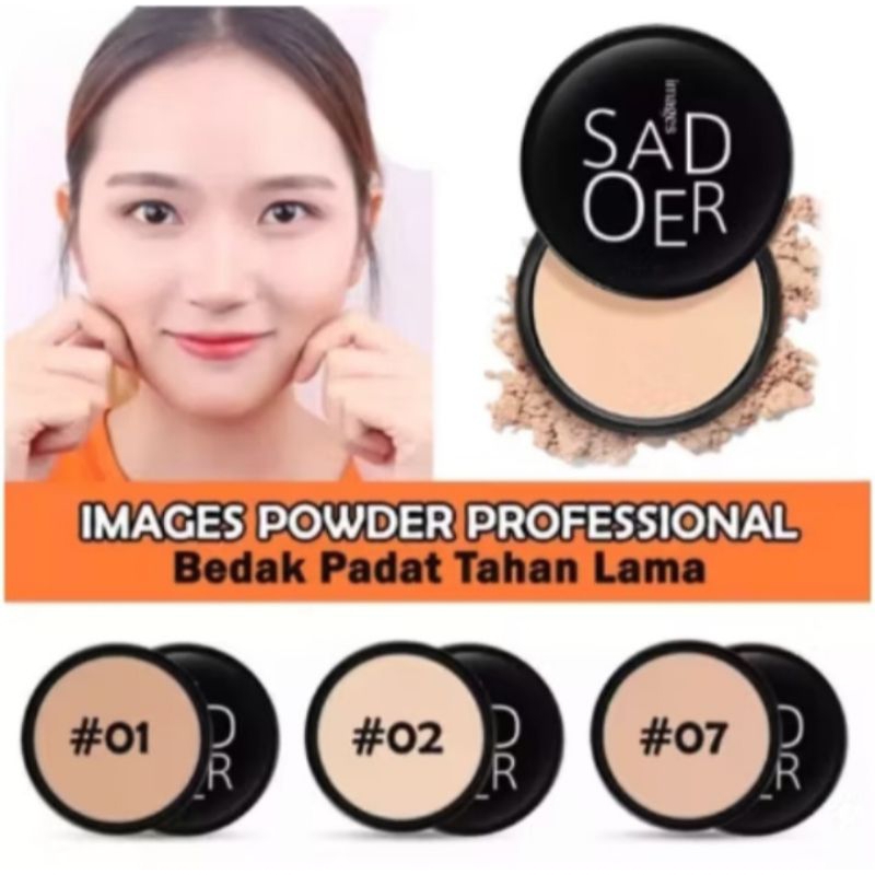 Bedak Padat Glowing Tahan Lama Anti Air Images Professional Compact Powder / Bedak Padat