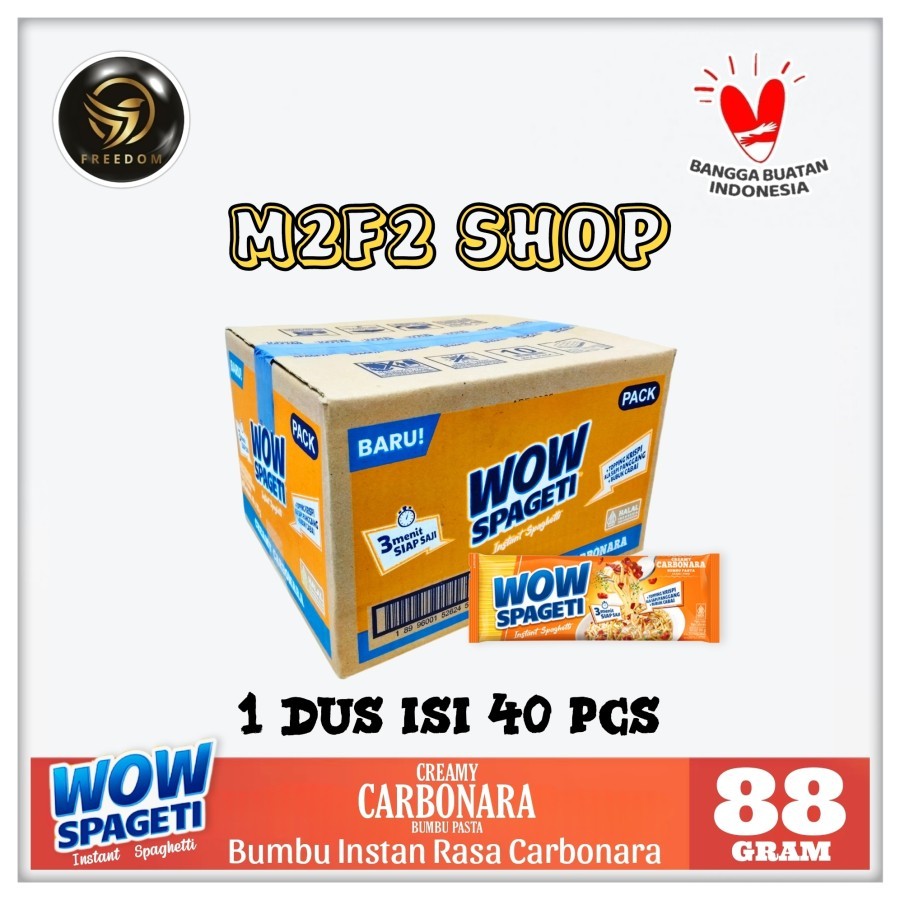 

Wow Spageti Instant Pasta Spaghetti Creamy Carbonara - 88 gr (Kemasan Karton)