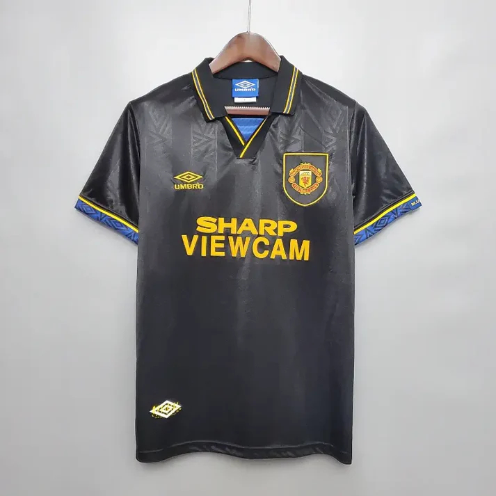 RED JERSEY- JERSEY BOLA RETRO GO MANCHESTER UNITED MAN RED 1993-1995 UMBR* KUNGFU GOOD QUALITY