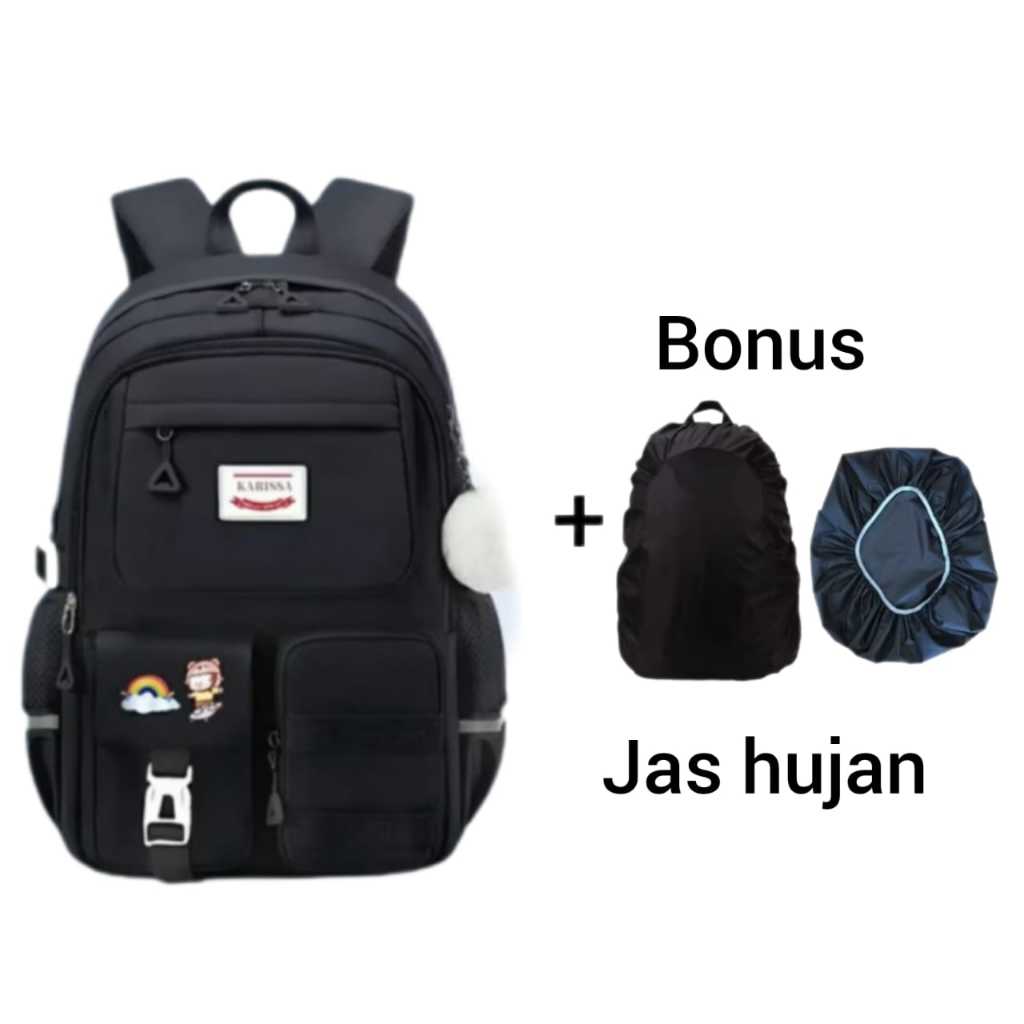{FREE JAS HUJAN} Tas Ransel Sekolah Anak Perempuan CINNAMOROLL Bags PAKETAN FREE JAS HUJAN