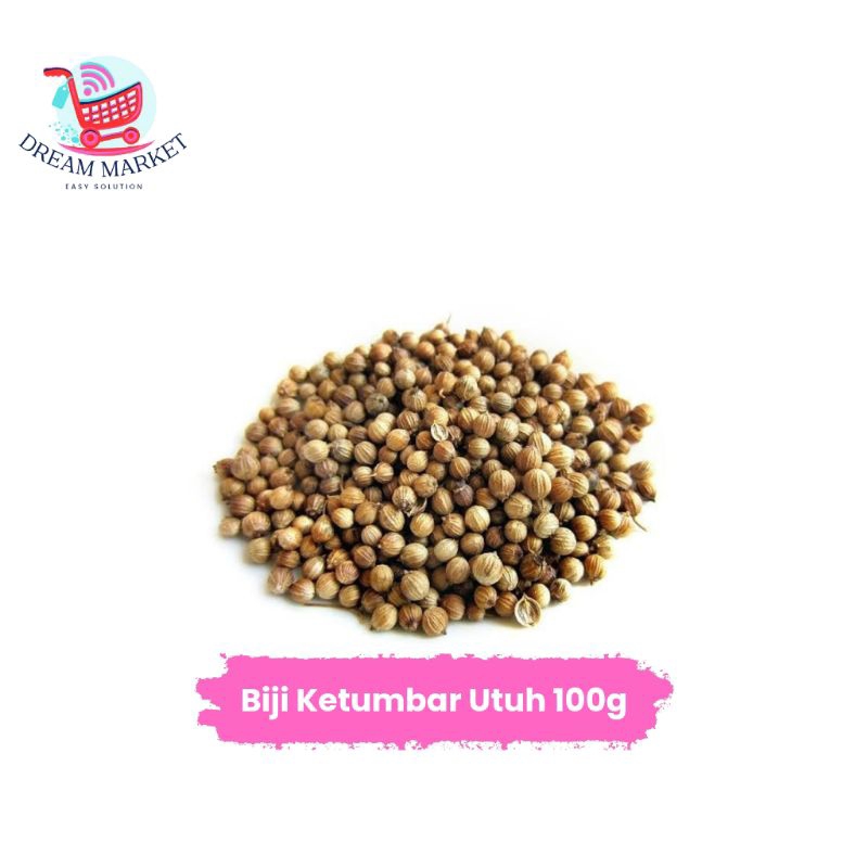 

Biji Ketumbar Utuh (Coriander Seeds) 100g - 100% alami