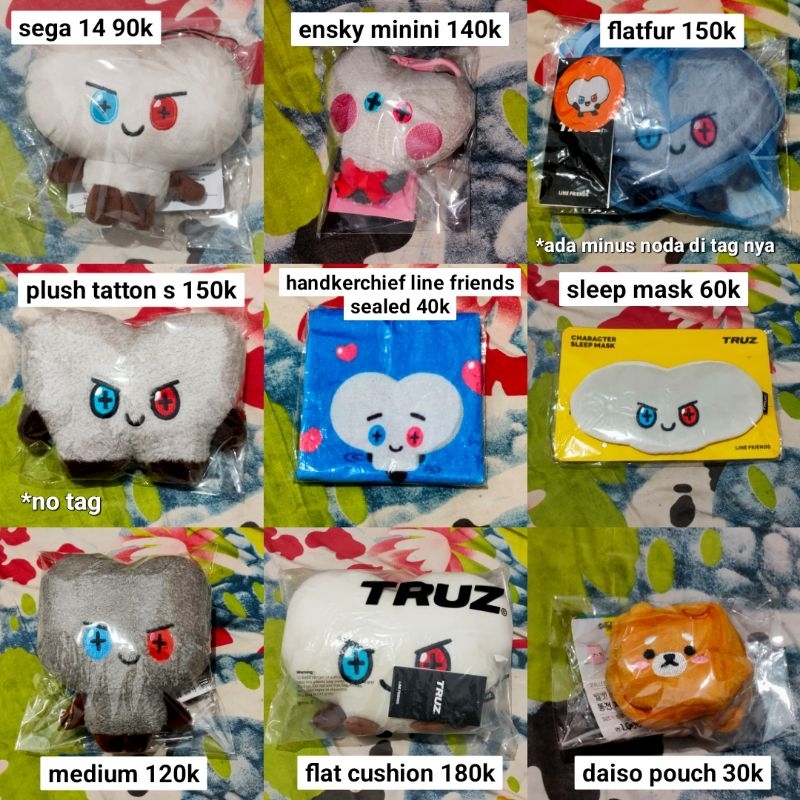 SALE TRUZ TREASURE bonbon junkyu sega flat fur plush s japan ensky minini sleep mask flat cushion me