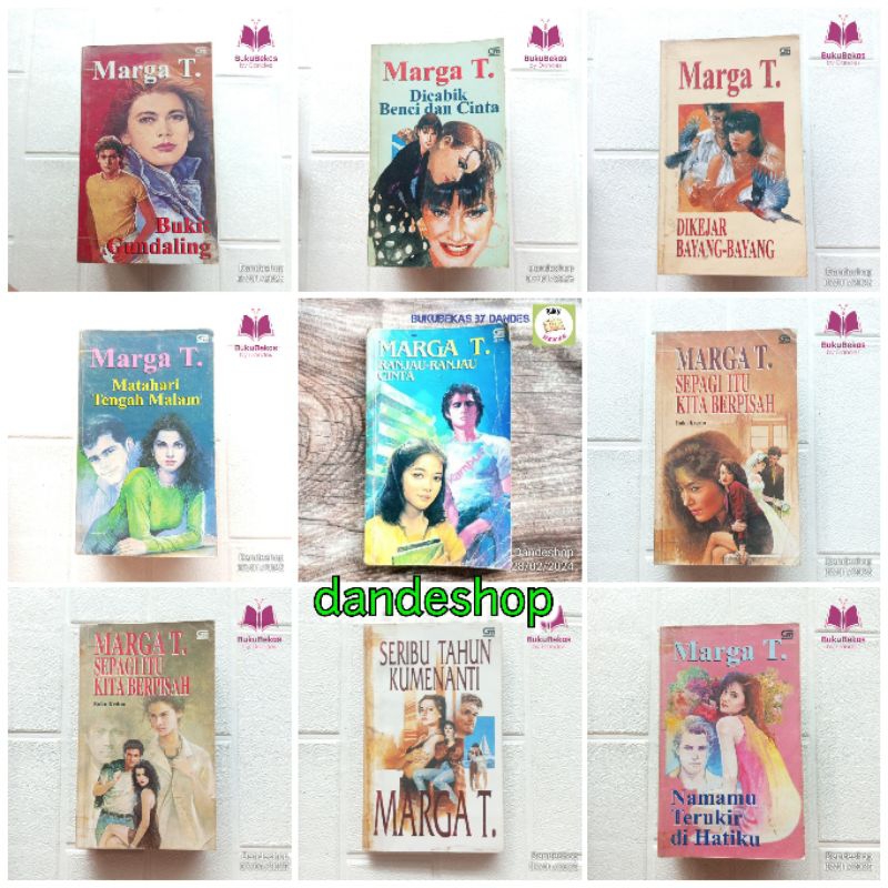 Novel karya Marga T - NOVEL bekas preloved GRAMEDIA