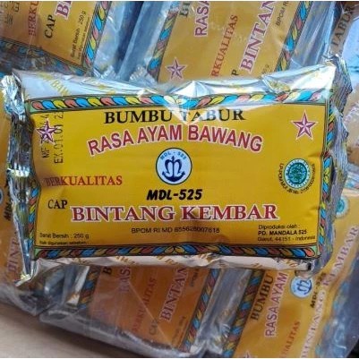 

BUMBU TABUR AYAM BAWANG CAP BINTANG KEMBAR 50 gr & 250 gr