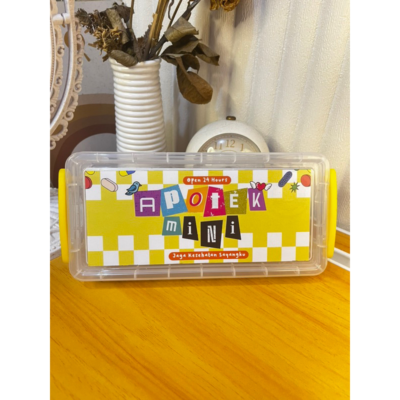 Apotik mini paket jompo include obat box stiker